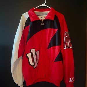 90's Indiana Hoosiers Logo Athletic Sharktooth NCAA Jacket size